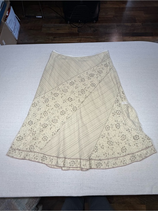 Tiny Dresses & Skirts - Tiny - Patchwork Floral & Stripe A-Line Skirt - Size Medium Petite